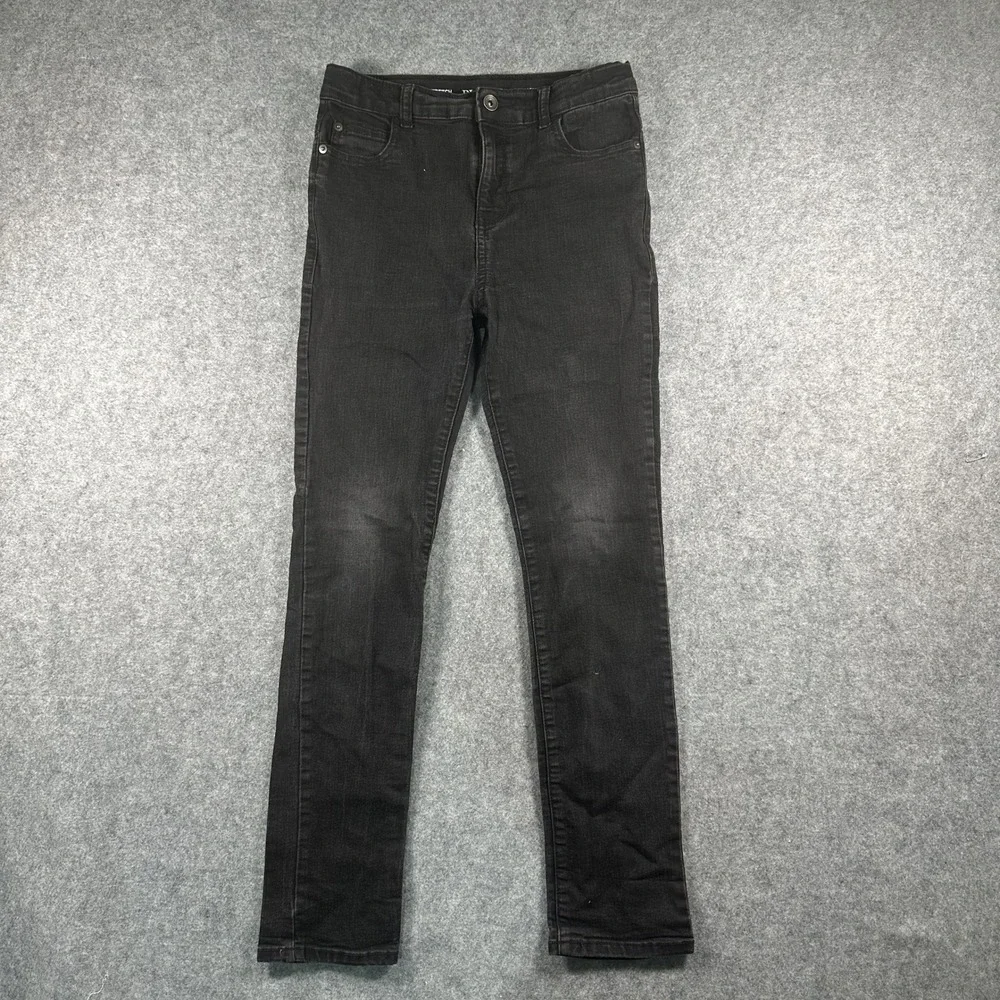 The Children's Place Boys Black Straight Leg Stretch Jeans Size 14 Husky Denim